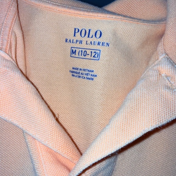 Polo Ralph Lauren Orange Short Sleeve Polo Shirt Boys Size M (10-12) - Picture 4 of 4